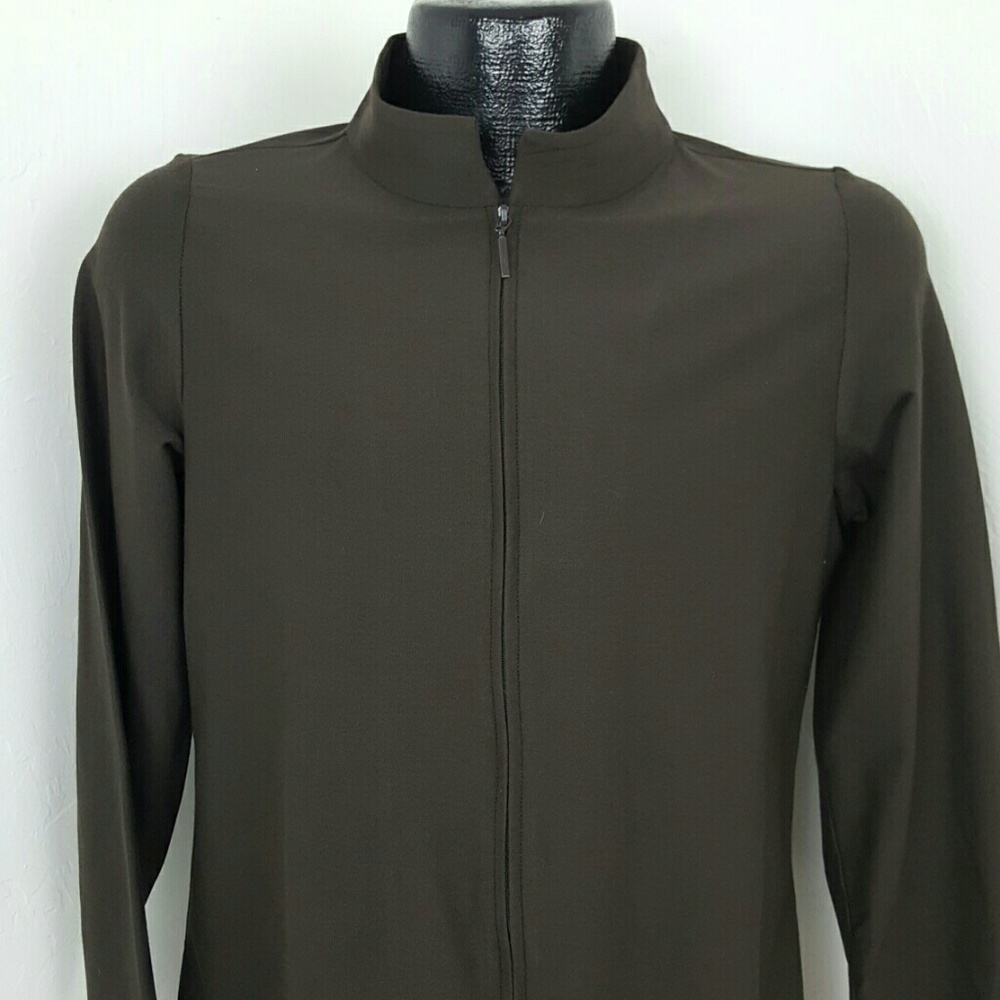 Vintage Eileen Fisher women brown full zipper cardigan size M